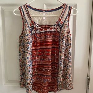Womens printed tank top